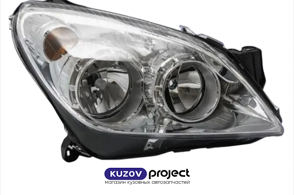 Фара правая хром с электрокорректором Opel Astra (H) 2004-2014 (DEPO / Тайвань)